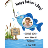 Father’s Day Fishing Photo Craft Printable | Dad’s Little Fishing Buddy Keepsake | Kids Photo Gift for Dad