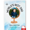 World's Best Dad Photo Craft Printable | Father's Day Keepsake Gift | Preschool & Daycare Activity