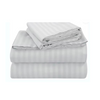 cotton striped white duvet set made in usa, soft, breathable, gentle on skin, designed for comfort loved by family